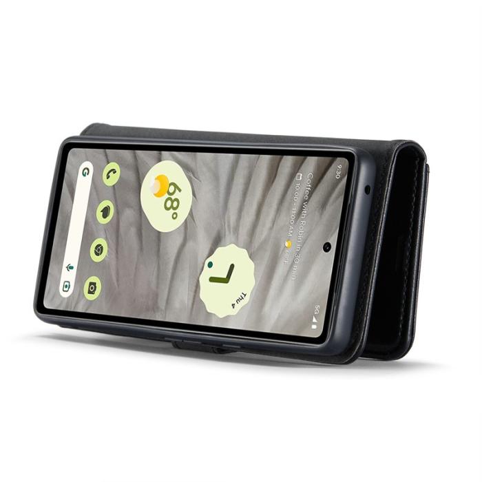 DG.MING - DG.MING Google Pixel 8a Fodral 2 i 1 Delbart Läder Svart