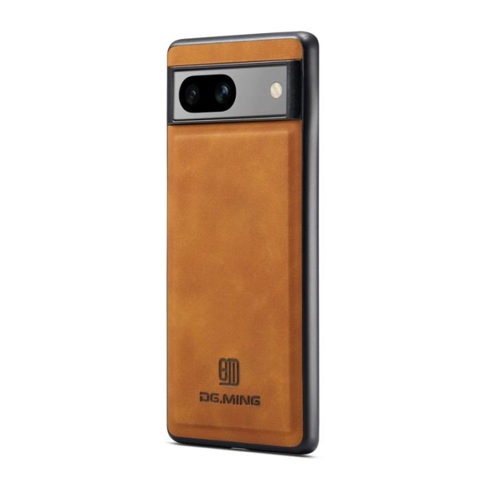 DG.MING - DG.MING Google Pixel 8a Hybrid Skal PU Läder + PC + TPU - Brun