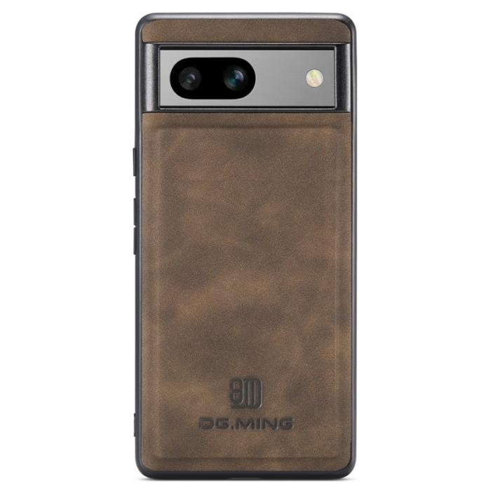 DG.MING - DG.MING Google Pixel 8a Hybrid Skal PU Läder + PC + TPU - Kaffe