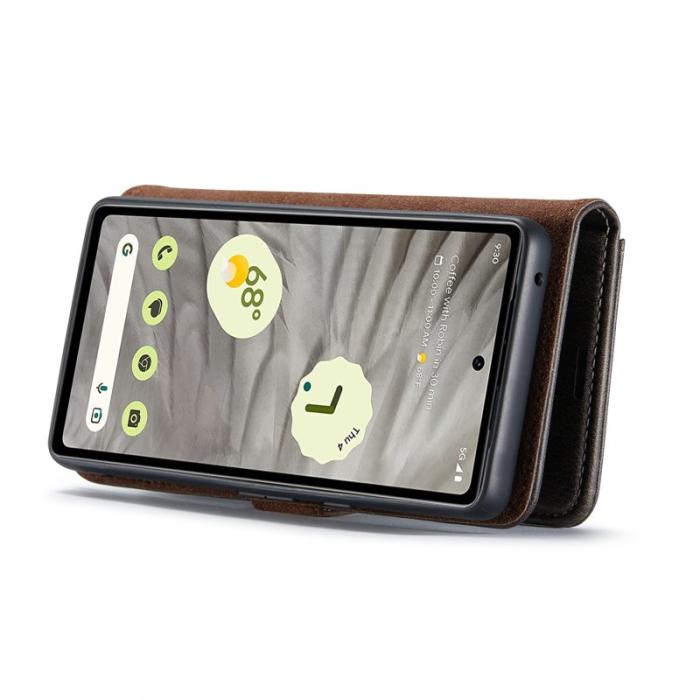 DG.MING - DG.MING Google Pixel 8a Skal 2 i 1 Removable Läder Folio Grå