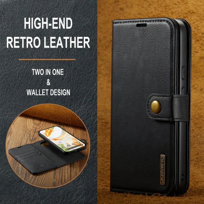 DG.MING - DG.MING Google Pixel 9/9 Pro Skal Avtagbart Läder Svart