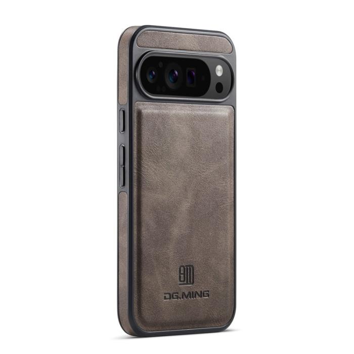 DG.MING - DG.MING Google Pixel 9 Pro XL Skal Anti-Drop Läder Kaffe