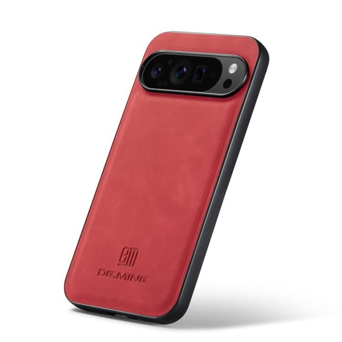 DG.MING - DG.MING Google Pixel 9 Pro XL Skal PU Läder Röd