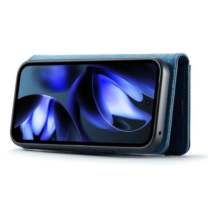 DG.MING - DG.MING Google Pixel 9a Skal Avtagbart Läderfodral - Blå