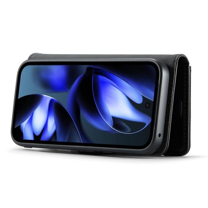 DG.MING - DG.MING Google Pixel 9a Skal Avtagbart Läderfodral - Svart