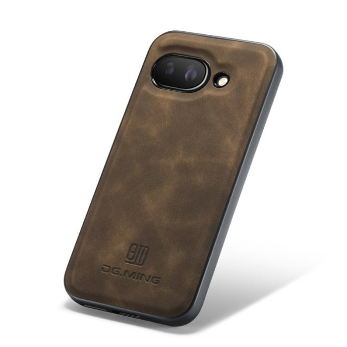DG.MING - DG.MING Google Pixel 9a Skal PU Läder Hybrid - Kaffe