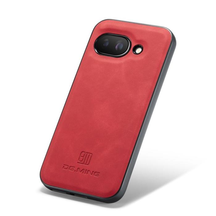 DG.MING - DG.MING Google Pixel 9a Skal PU Läder Hybrid Röd