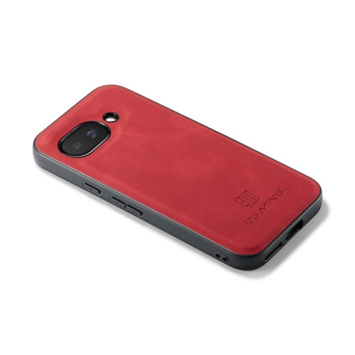 DG.MING - DG.MING Google Pixel 9a Skal PU Läder Hybrid Röd