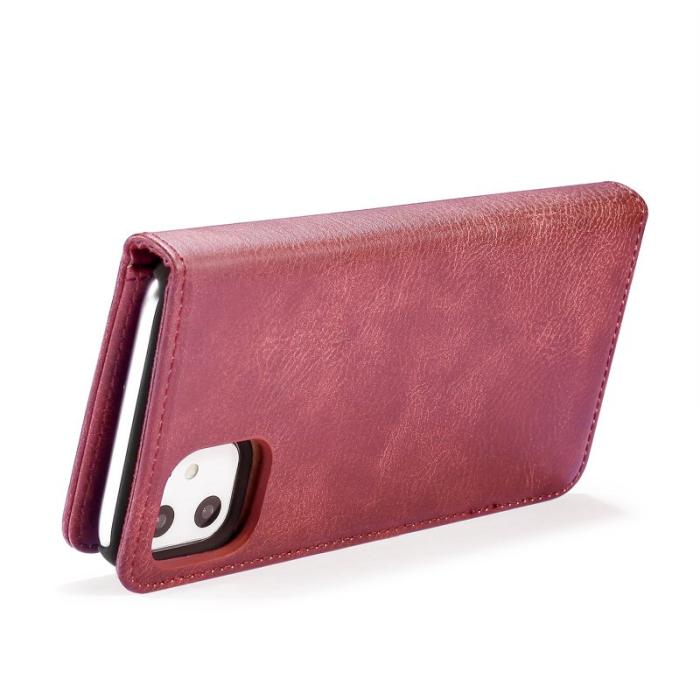 DG.MING - DG.MING iPhone 11 Fodral Flip Wallet Wine Red