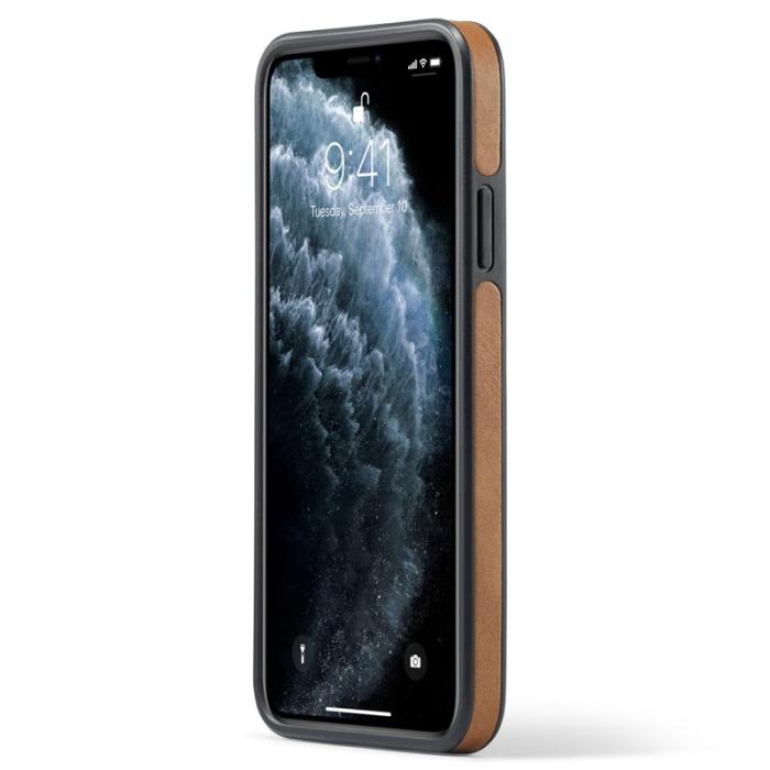 DG.MING - DG.MING iPhone 11 Pro Max Skal Läderbeläggning Brun