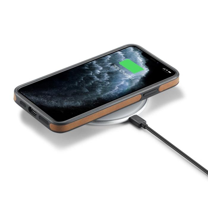 DG.MING - DG.MING iPhone 11 Pro Max Skal Läderbeläggning Brun