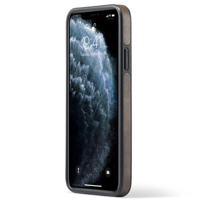 DG.MING - DG.MING iPhone 11 Pro Max Skal Läderbeläggning Kaffe