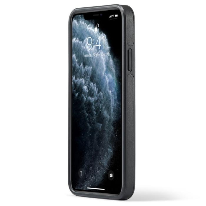 DG.MING - DG.MING iPhone 11 Pro Max Skal Läderbeläggning Svart