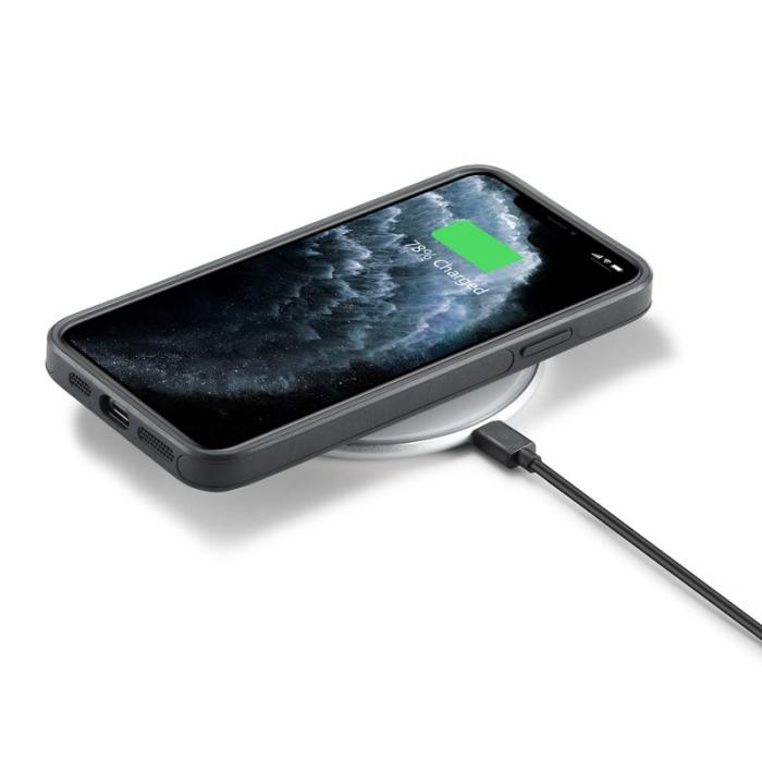 DG.MING - DG.MING iPhone 11 Pro Max Skal Läderbeläggning Svart