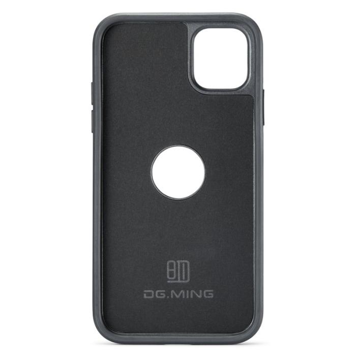 DG.MING - DG.MING iPhone 11 Skal PU Läder Coated PC+TPU - Brun