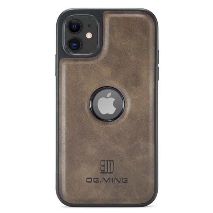 DG.MING - DG.MING iPhone 11 Skal PU Läder Coated PC+TPU - Kaffe