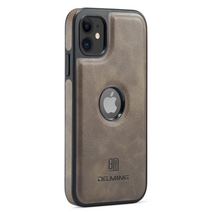DG.MING - DG.MING iPhone 11 Skal PU Läder Coated PC+TPU - Kaffe