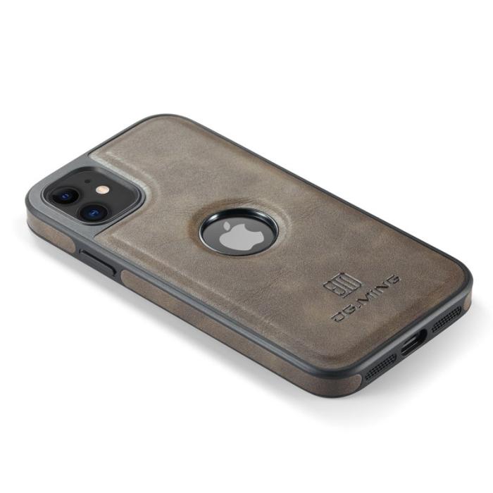 DG.MING - DG.MING iPhone 11 Skal PU Läder Coated PC+TPU - Kaffe