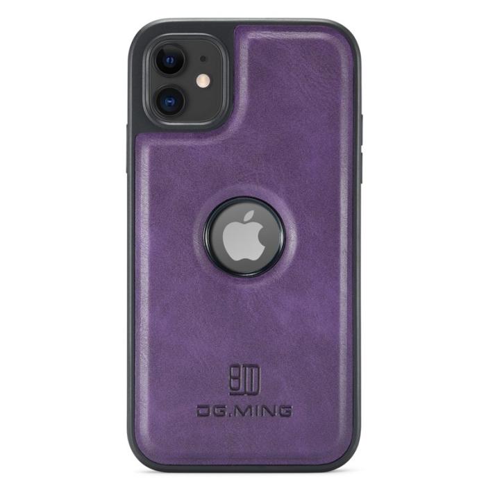 DG.MING - DG.MING iPhone 11 Skal PU Läder Coated PC+TPU - Lila
