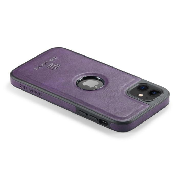 DG.MING - DG.MING iPhone 11 Skal PU Läder Coated PC+TPU - Lila