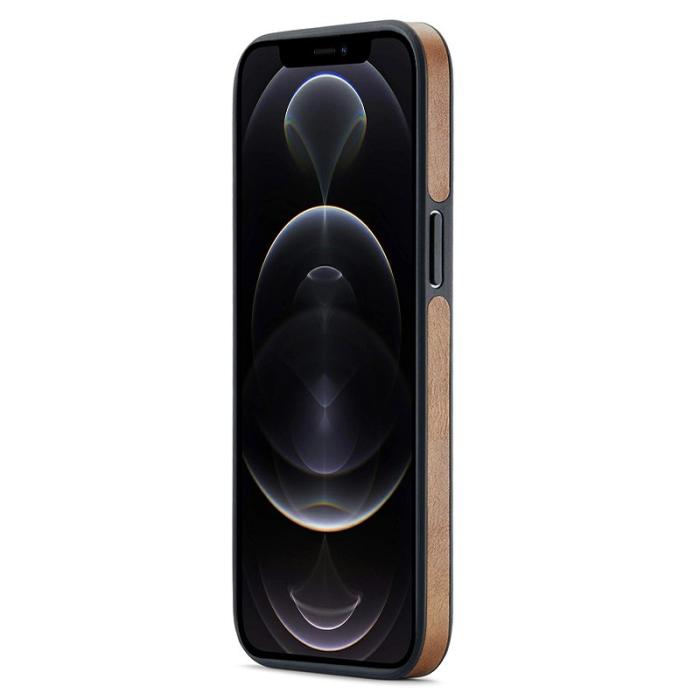 DG.MING - DG.MING iPhone 12/12 Pro Fodral Logo View PU Läder - Brun