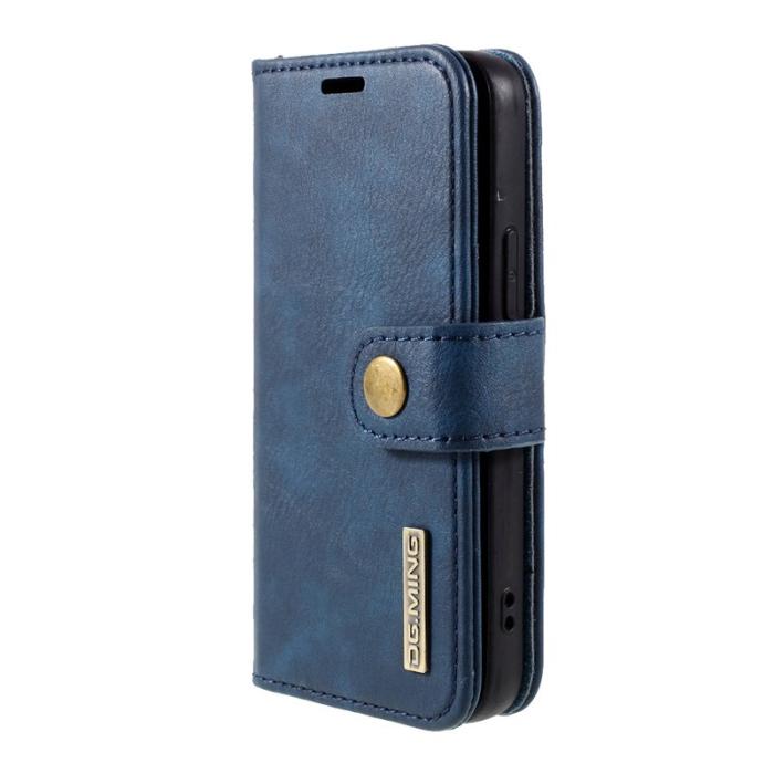 DG.MING - DG.MING iPhone 12 mini Fodral 2 i 1 Läder Stöttålig Blå