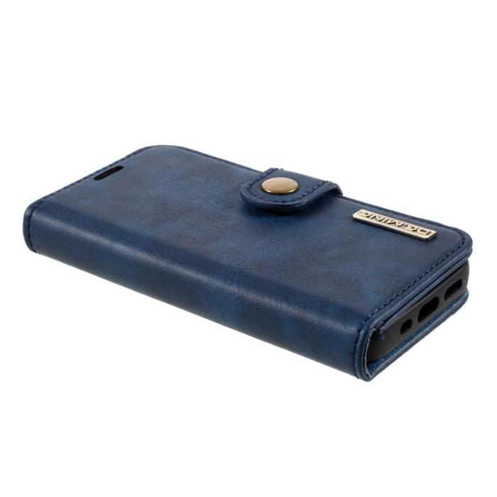 DG.MING - DG.MING iPhone 12 mini Fodral 2 i 1 Läder Stöttålig Blå