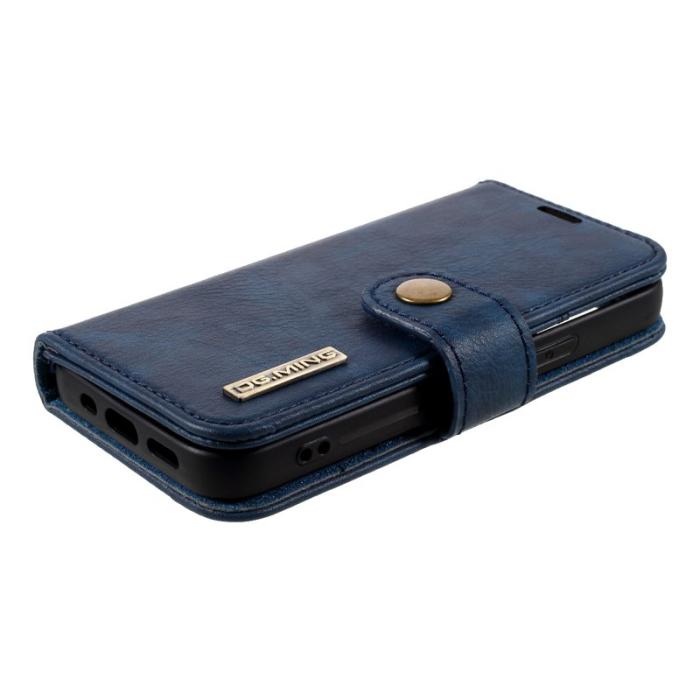 DG.MING - DG.MING iPhone 12 mini Fodral 2 i 1 Läder Stöttålig Blå