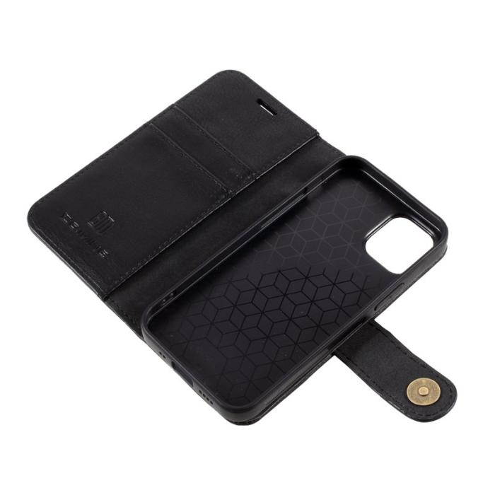 DG.MING - DG.MING iPhone 12 mini Fodral 2 i 1 Läder Stöttålig Svart