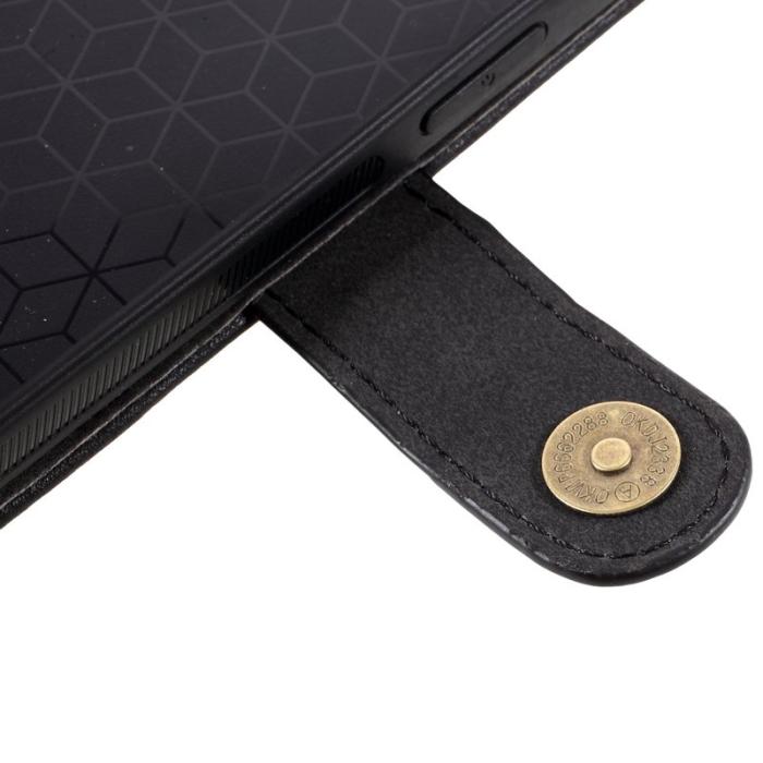 DG.MING - DG.MING iPhone 12 mini Fodral 2 i 1 Läder Stöttålig Svart