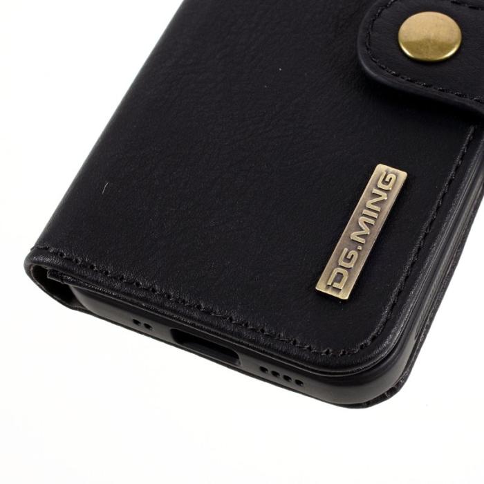 DG.MING - DG.MING iPhone 12 mini Fodral 2 i 1 Läder Stöttålig Svart