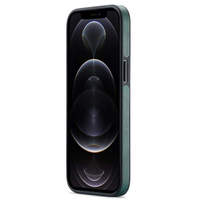 DG.MING - DG.MING iPhone 12 Pro Max Skal Logo View Grön PU Läder+PC+TPU