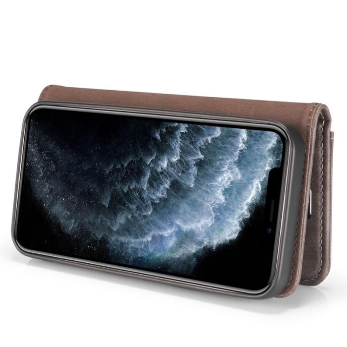 DG.MING - DG.MING iPhone 13 Fodral Full Protection Grå 2-i-1 Läder