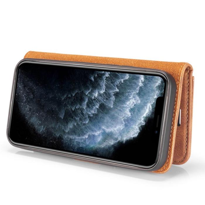 DG.MING - DG.MING iPhone 13 Fodral Full Protection Läder 2-i-1 Brun