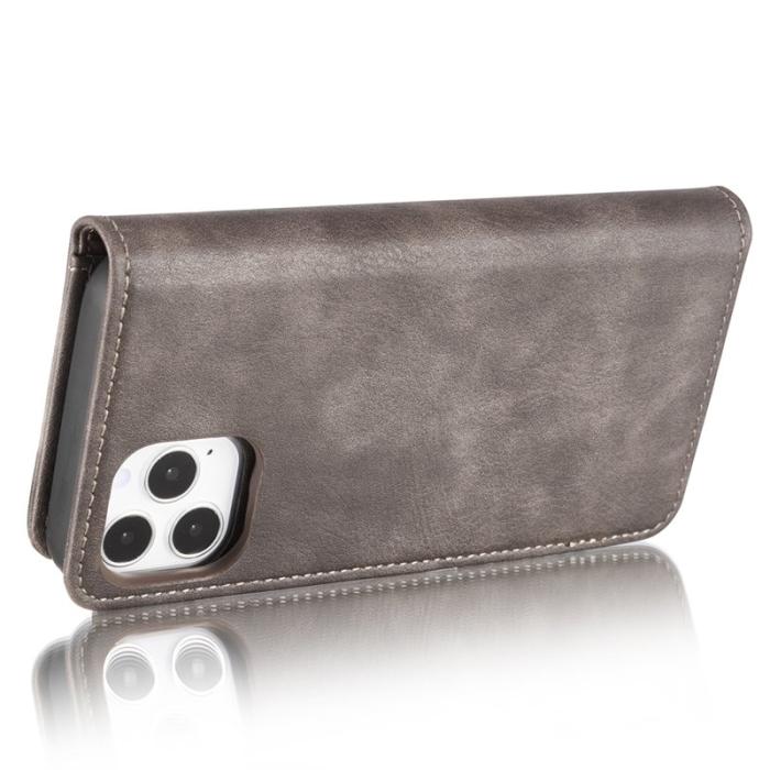 DG.MING - DG.MING iPhone 13 Pro Max Fodral 2-i-1 i Grå Splitläder