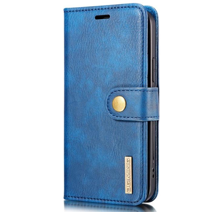 DG.MING - DG.MING iPhone 13 Pro Max Skal 2-i-1 Läder Blå