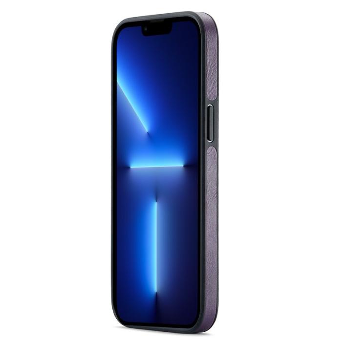 DG.MING - DG.MING iPhone 13 Pro Max Skal PU Läder + PC + TPU - Lila