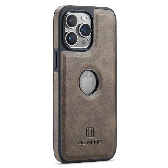 DG.MING - DG.MING iPhone 13 Pro Max Skal PU Läder+PC+TPU Kaffe