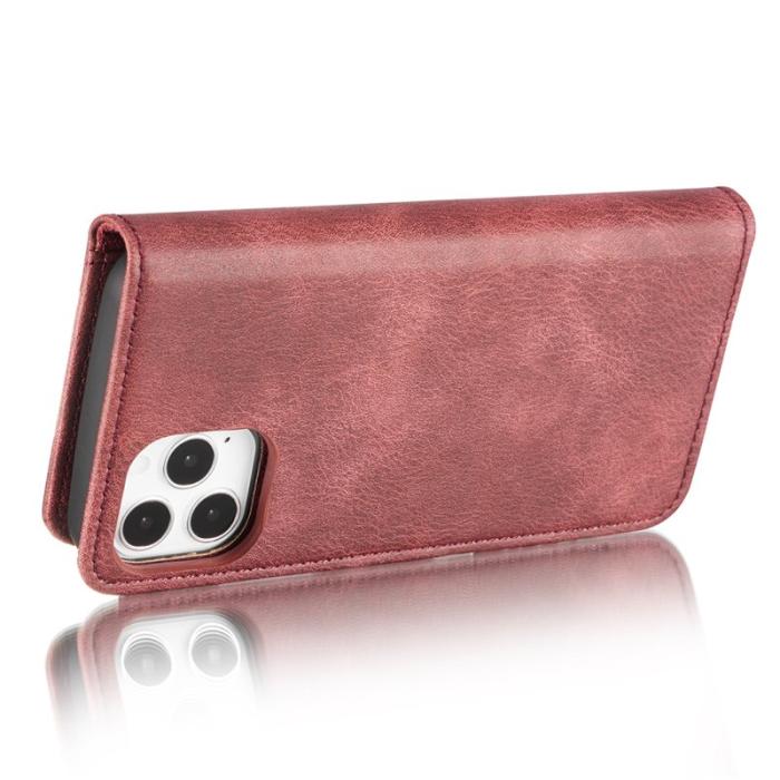 DG.MING - DG.MING iPhone 13 Pro Skal 2-i-1 Läder Röd