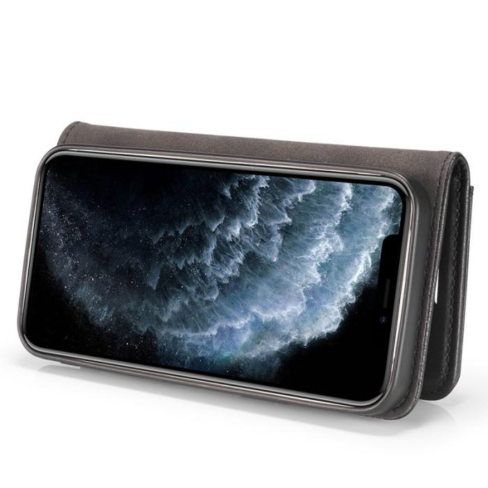 DG.MING - DG.MING iPhone 13 Pro Skal Drop-resistant Läder Wallet Svart