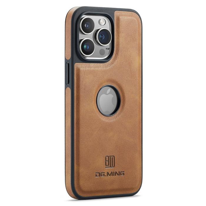 DG.MING - DG.MING iPhone 13 Pro Skal Logo View Anti-Fall Brun