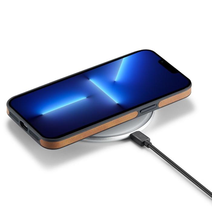 DG.MING - DG.MING iPhone 13 Pro Skal Logo View Anti-Fall Brun