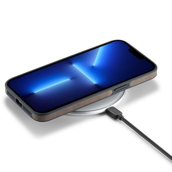 DG.MING - DG.MING iPhone 13 Pro Skal Logo View Anti-Fall Kaffe