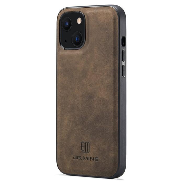 DG.MING - DG.MING iPhone 13 Skal Bakskydd PU Läder+PC+TPU - Kaffe