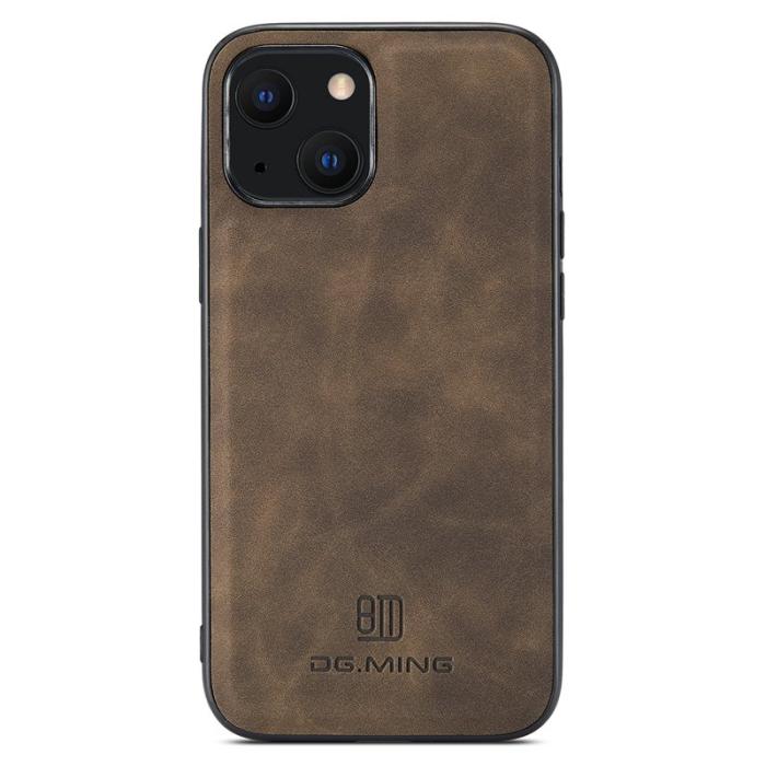 DG.MING - DG.MING iPhone 13 Skal Bakskydd PU Läder+PC+TPU - Kaffe