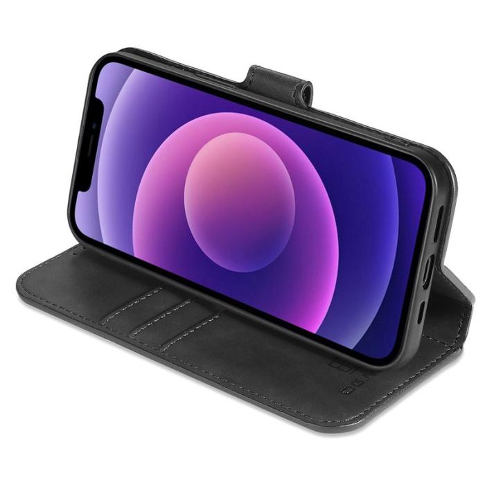 DG.MING - DG.MING iPhone 14 Plus Fodral Anti-scratch PU Läder Svart