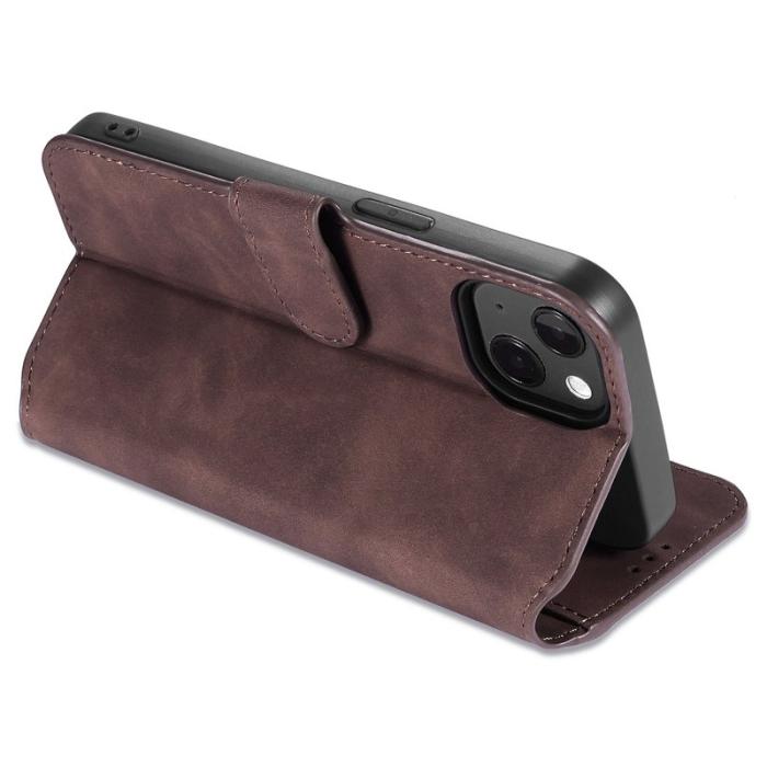 DG.MING - DG.MING iPhone 14 Plus Fodral Retro Stil Kaffe 6.7 tum
