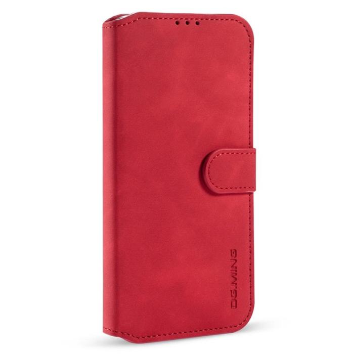 DG.MING - DG.MING iPhone 14 Pro Max Fodral Retro Röd med Ställning