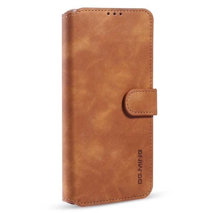 DG.MING - DG.MING iPhone 14 Pro Max Fodral Retro Stil Magnetisk Brun