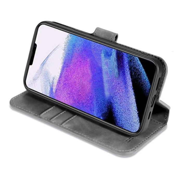 DG.MING - DG.MING iPhone 14 Pro Max Fodral Retro Stil Magnetisk Grå